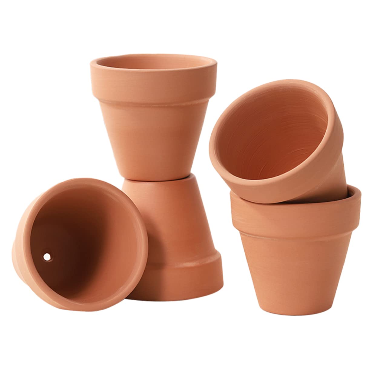 VANZACK Vasi in Ceramica Confezione Da 5 10x10 Cm Piccoli Vasi Da Parete Per Decorazioni Interne Ed Esterne