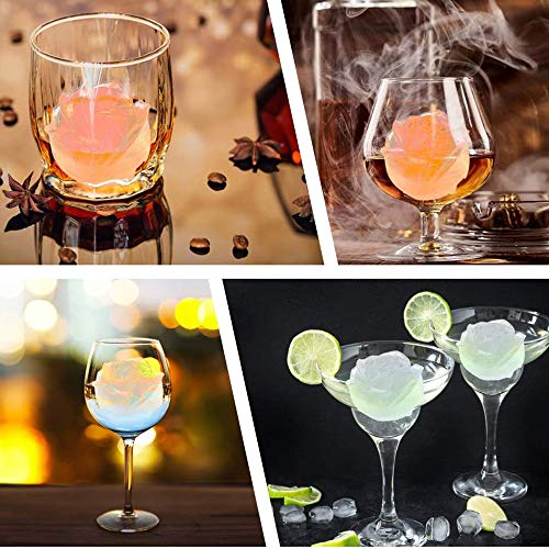 Molde para cubos de hielo en forma de rosa 2 piezas miniatura 4
