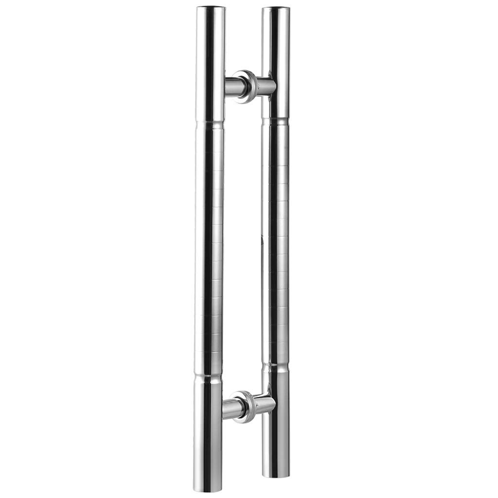 Poignée de porte acier inoxydable poli double face pour sécuriser les accès