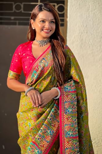 SGF11 green kanjivaram silk saree in soft silk – image 3
