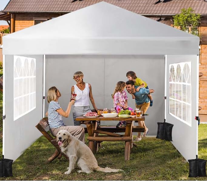 PADIGLIONE 3X3 M Gazebo Pieghevole Impermeabile UV Pop Up Tenda Per