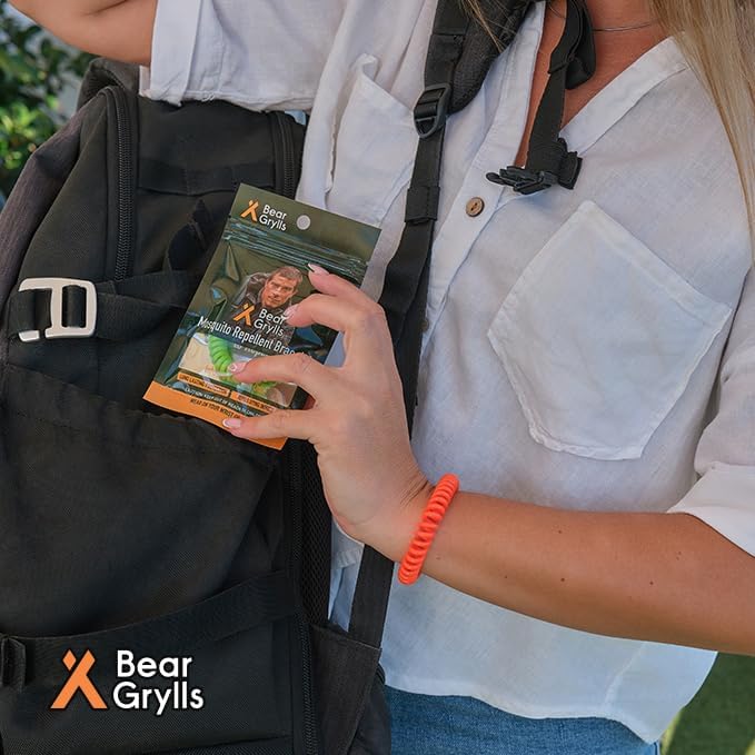 Miniatura 3 de Bear Grylls Pulseras repelentes de mosquitos para adultos y niños, bandas naturales sin DEET, envueltas individualmente