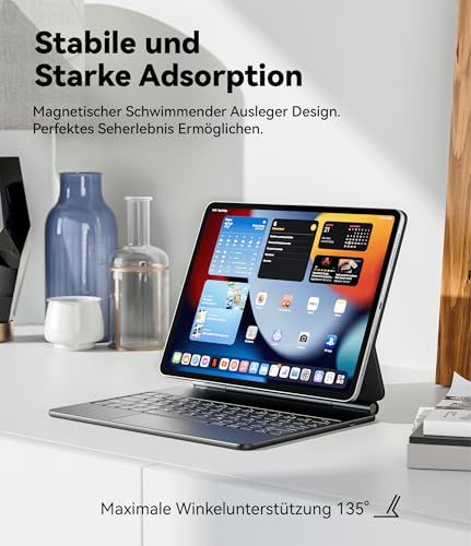 Earto Magic Style Tastatur Hülle für iPad Air 13 Zoll(M3/M2)/Pro 12.9 – Ansicht 3
