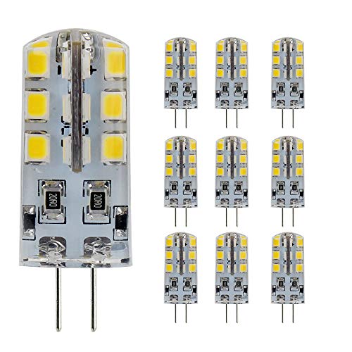 MUMENG 10 PCS G4 3W 260LM LED Lamp Lighting Bulbs DC 12V Non-dimmable Cool White Light Replacement of 30W Halogen Lamp Use in Many Household