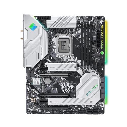 Placa Madre Placa Base Fit For ASROCK Z690 Steel Legend WiFi 6E ATX for CPU (LGA 1700) Intel Core DDR4 M.2 NVMe SSD de 14.ª/13.ª/12.ª generación for Ordenadores Escritorio