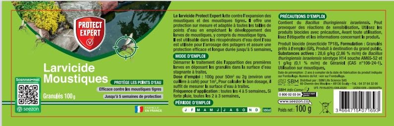 KB Home Defense Anti-Larves Moustiques 30 Capsules – Efficace 4 Semaines – Tous Moustiques