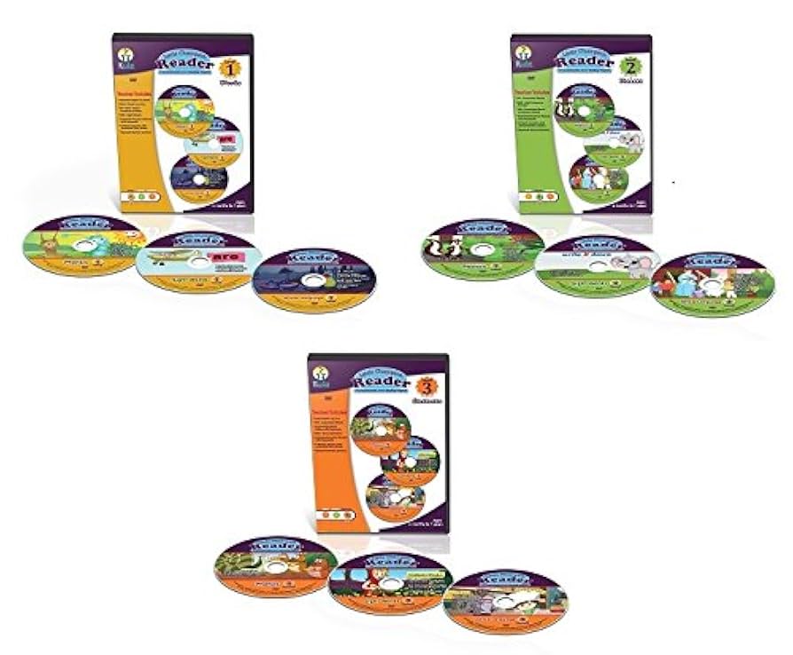 【希少】3-step Reading Program (18-Book Set) All Set to Read a Phonics Reader Level 3: Om Books Editorial