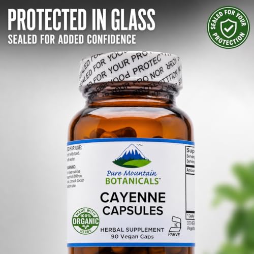 Pure Mountain Botanicals Organic Cayenne Capsules