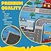 Kids Carpet Playmat Rug: Kids Car Carpet Playmat Rug with 20 Cars Pull-Back Vehicle Set - Play Room, City Pretending Play, 62.9 X 31.4 Inch, Blue