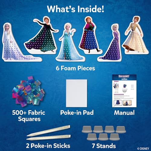 Image of Skillmatics Poke-in Art - Disney Frozen - Wooden Craft Kit for Kids, Creative Activities, Gifts for 4 5 6 7 8 9 Year Old Girls Includes Elsa and Anna
