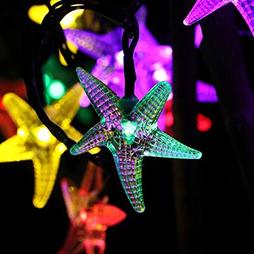 Luces solares decorativas de estrellas marinas 20ft 30 LED miniatura 2