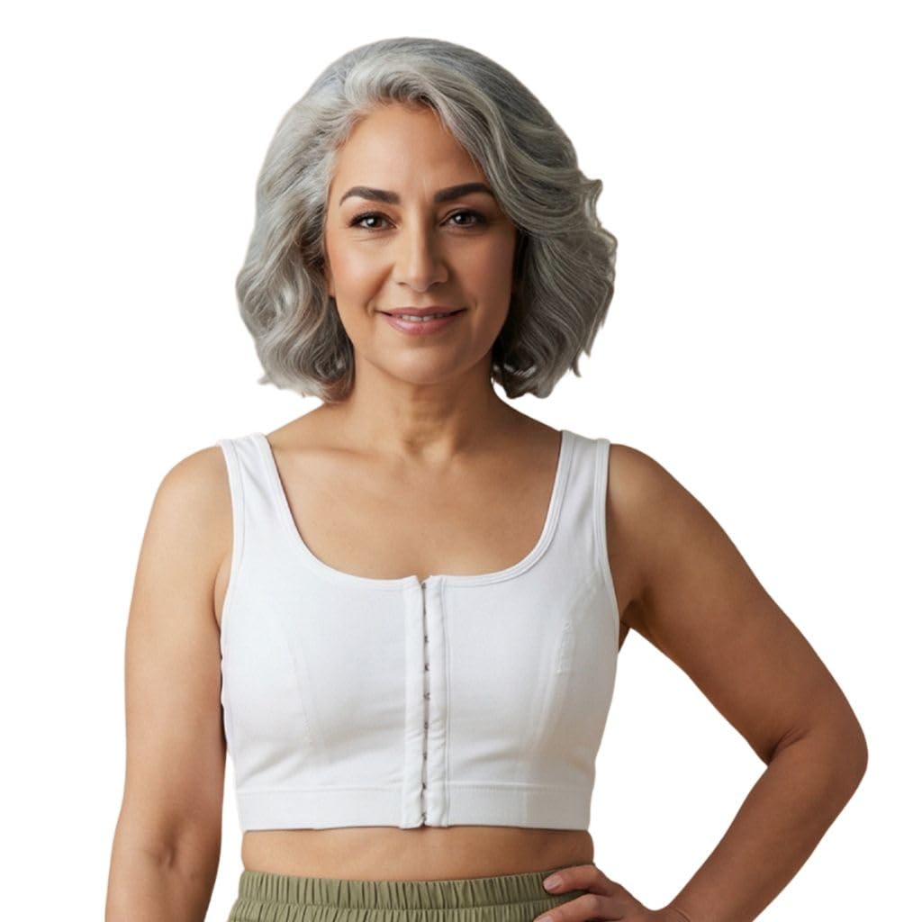 ADIRA | Front Open Bra for Elderly Women | Non Padded & Non Wired | Bra for Elderly Women | Full Coverage with Front Hook | U-Back | Stretchable Cotton Fabric | Pack of 1-image-26