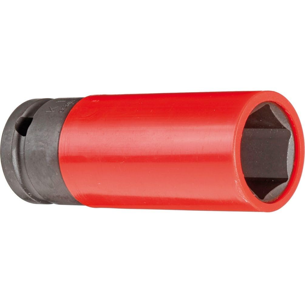 Gedore Red Red Gedore Impact Wrench Socket With Protective Sleeve, Socket, 1/2" 12.5 Mm Drive, Hex, Af 21 Mm, Long, Automotive, R63042116