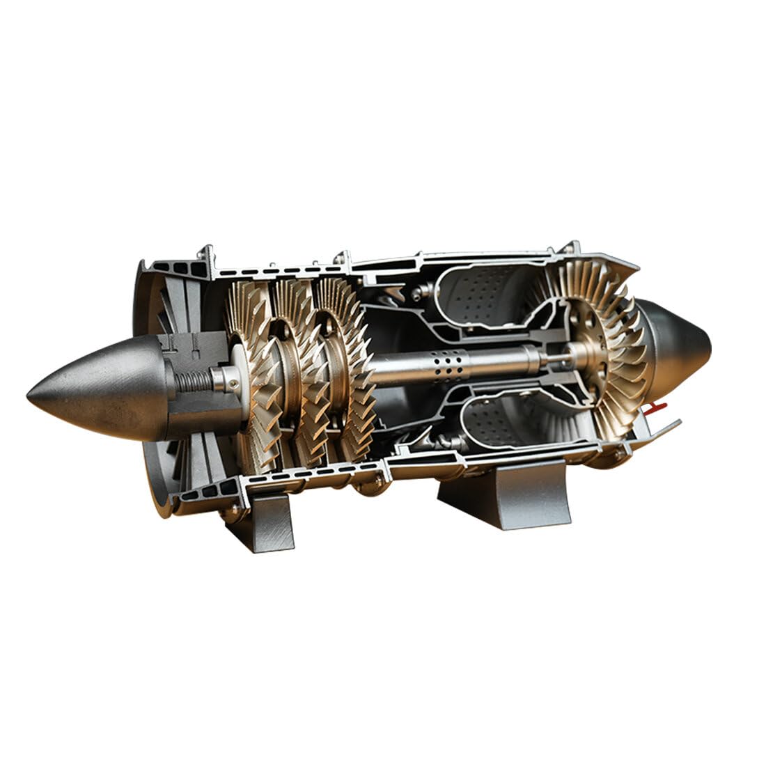 WP-85 - Kit modello di motore a turbogetto con sistema a turbina rotante, modello meccanico di motore a getto per aeromobili stampato in 3D per ingegneria aeronautica, collezione hobby per adulti