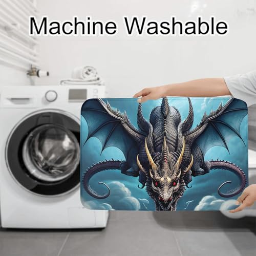 Lot de 3 tapis de salle de bain dragon avec contour et rectangle - 8