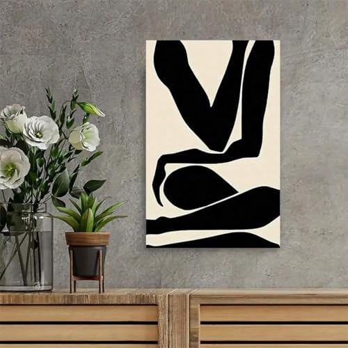 Toile murale minimaliste pour chambre à coucher déco portrait féminin