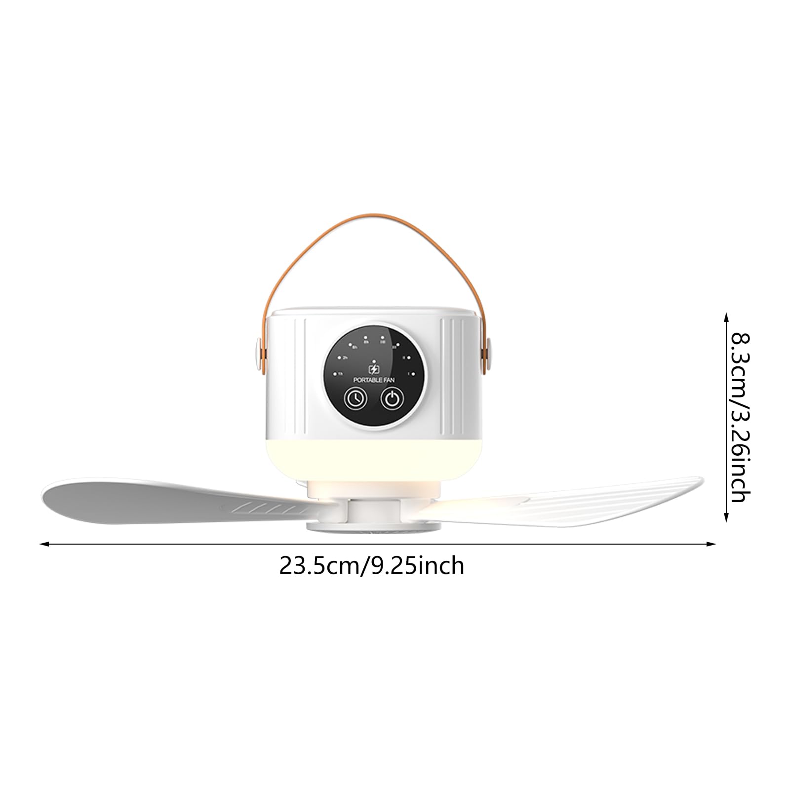 Ventilatore da tenda ricaricabile USB Ventilatore da soffitto USB Potenza remota Baldacchini a 4 velocità Appendi 7200mAh / 3600mah Luce ricaricabile