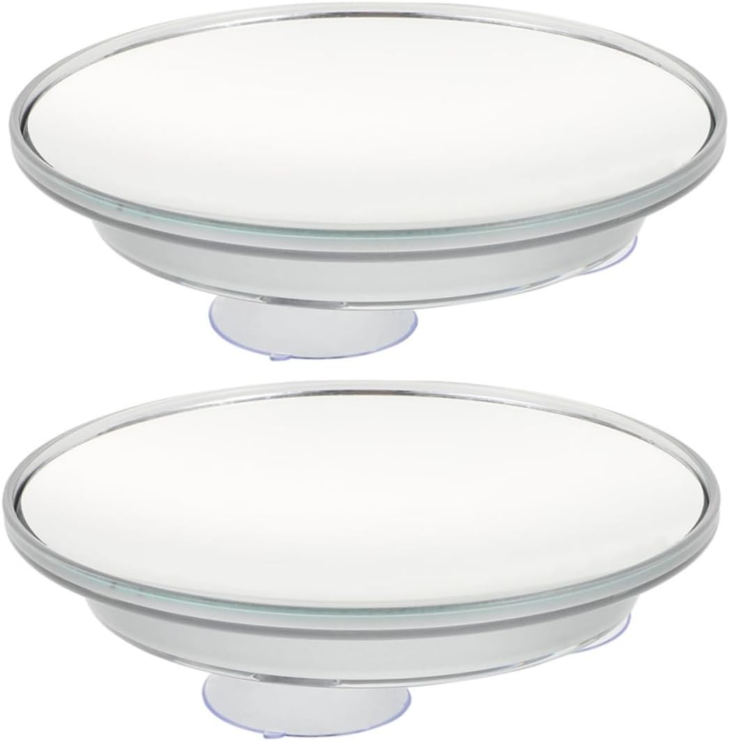 2Pcs Magnifying Suction Cup Makeup Mirror for Women Clear Cosmetic Vanity Mirror with Portable Suction Base Easy to Clean and Travel Friendly for Home and Business Use