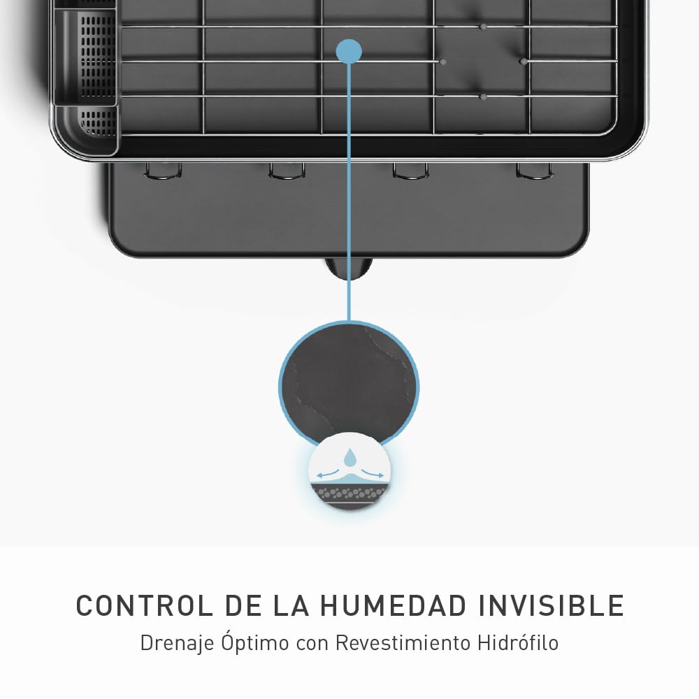 simplehuman KT1181 escurreplatos de acero, gris, acero inoxidable cepillado