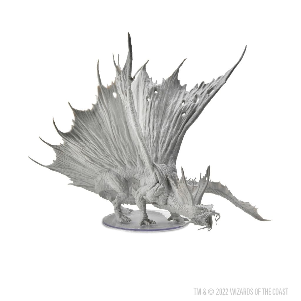 Dungeons & Dragons D&D Nolzur's Marvelous Miniatures: Adult Gold Dragon - Figura RPG non verniciata, innescata e pronta a dipingere fuori dalla scatola, Gioco di ruolo da tavolo, Dungeons & Dragons
