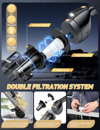 Image of Gxzsk Handheld Vacuum Cordless, 15000PA Hand Held Vacuum, Hand Vacuum