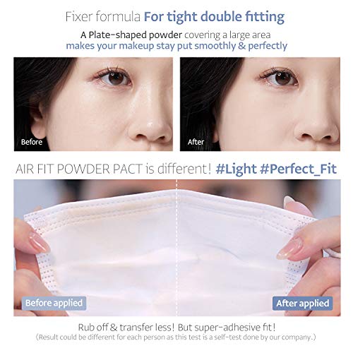 Eglips Air Fit Powder Pact 8G/0.28Oz - Pressed Powder Pact With Mirror And Powder Puff | Setting Powder | Face Powder | Makeup Powder | Finishing Powder | Compact Powder | Sebum Controlpowder | Compact Powder | Sebum Control #TOP3