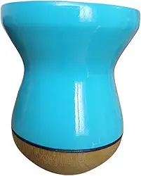 Cuia de Madeira Imbuia Tratada para Chimarrão Premium Turquesa