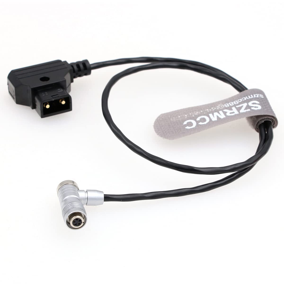 SZRMCC Portkeys LH5H LH5P Monitor Power Cable Right Angle 5 Pin Aviation Female Plug to D-tap 2 Pin PowerTap