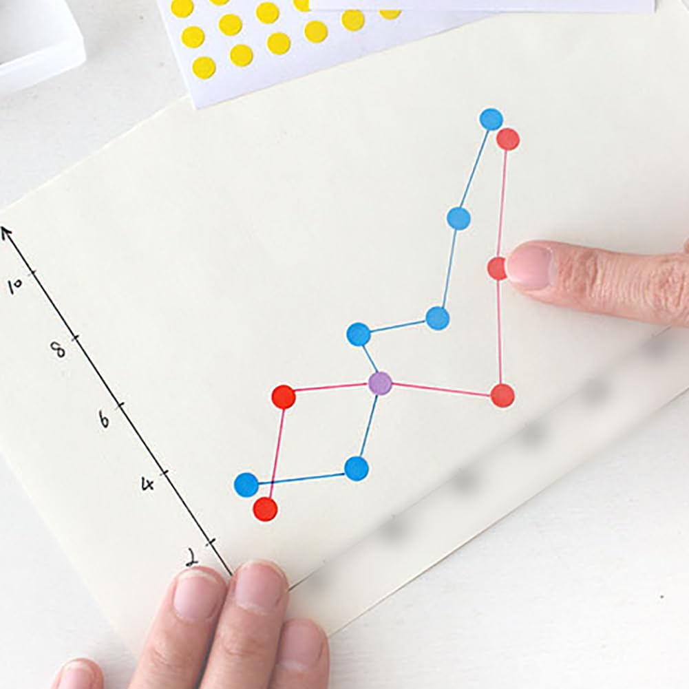 Autocollants ronds colorés, calendrier à points, autocollants de compte