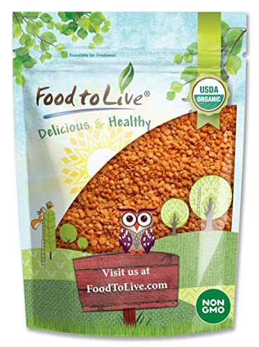 Food to Live Organic Red Split Lentils