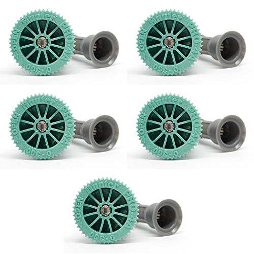Tobera para difusores de riego. Alcance 1,20 Metros. Ángulo de riego Regulable 0 a 360º. Rosca Hembra Compatible con Hunter, Rain Bird, Irritrol, KRain, Signature. Pack 5 BOQUILLAS