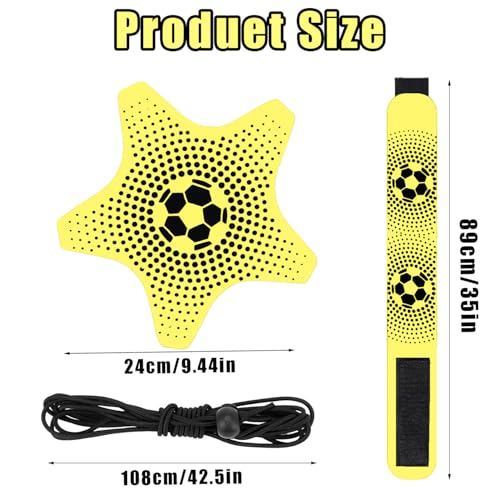 Fußball Geschenke für Jungs, Fussball Trainingszubehör mit Längenregelung, Training Aid Control Fähigkeiten Verstellbar, Fußball Geschenke Jungs, Fußball Zubehör für Haus/Sportplatz