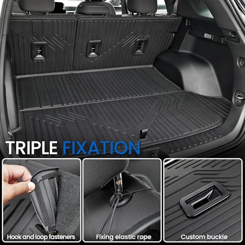 Image of Cargo Mat with Backrest Mat for 2025-2026 Chevy Equinox(Only Gas) /GMC Terrain, All Weather TPE Trunk Cargo Mat Car Accessories for Chevrolet Equinox