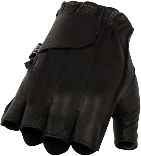Miniatura 5 de Milwaukee Leather SH442 - Guantes de mano de motocicleta para hombre, con acolchado de gel de piel, color negro