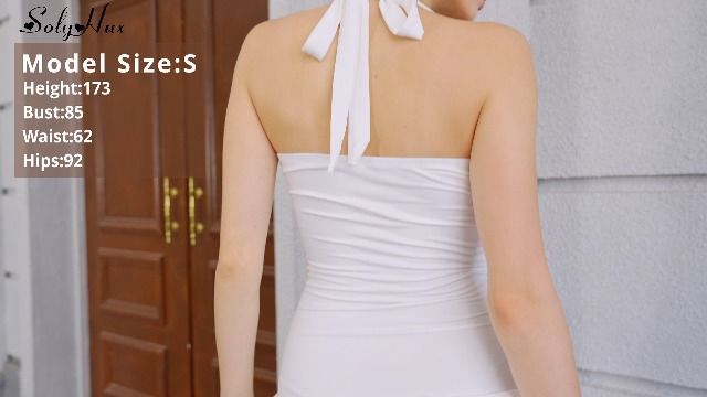 Amazon.com: SOLY HUX Women's Bubble Mini Dress Y2K Halter Backless