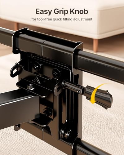 Image of monTEK Full Motion TV Wall Mount for 37-84 Inch TVs, TV Mount Bracket with Articulating Arms, Tool-Free Tilt & Swivel, Extension, Max VESA 600x400mm, Fits 12 inch /16 inch Wood Studs, Up to 110lbs, 4X Tested