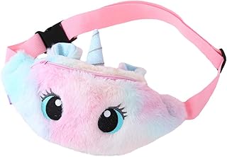 شنطة خصر ملونة للبنات بتصميم لطيف ومرح، محفظة قطيفة مصبوغة بالربط بالوان قوس قزح، لون زهري