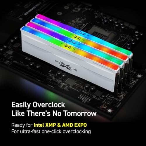 Image of SP Silicon Power XPOWER Zenith RGB DDR5 32GB 6000MHz CL36 1.35V UDIMM Gaming Desktop Computer RAM Memory, Black (SP032GXLWU60BFSF)
