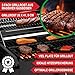 ONBEST Holzkohlegrill mit Grillrost aus Gusseisen – PLUS Abdeckung - XXL BBQ Grill mit Deckel – mobiler Grillwagen mit klappbaren Ablagen – Grillrostverstellung –Thermometer – Flaschenöffner