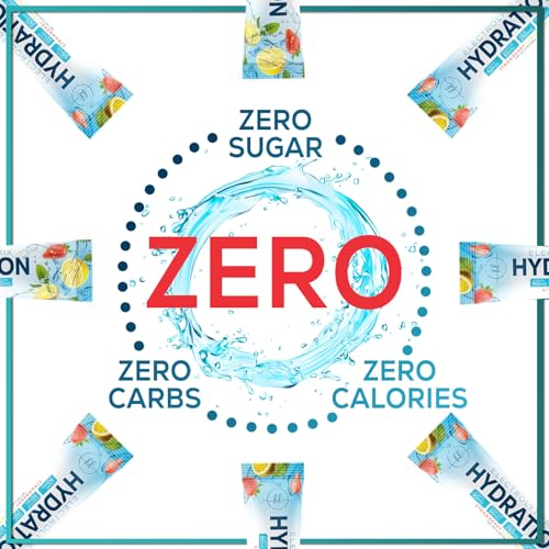 Daily Electrolyte Drink Mix - Strawberry Lemonade Hydration Powder Packets with 6 Electrolytes & Minerals - Sugar Free, Keto Friendly, Electrolytes Powder Recovery Drink w Real Salt - 16 Servings
