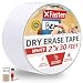 XFasten Whiteboard Dry Erase Tape, 2-Inch x 30-Foot, White, Smudge Free and Does Not Rub Off Unnecessarily White Marker Board Tape