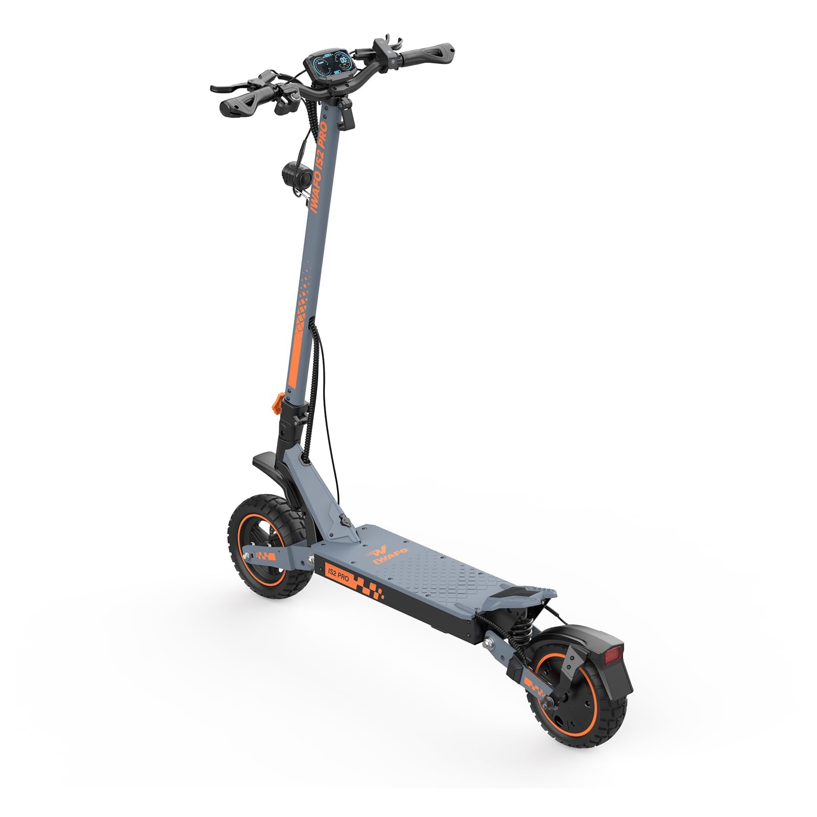 Patinete Eléctrico para Adultos, Motor De 2000-W, Autonomía De 70 Km, Poste De Altura Ajustable, Pantalla, Control Mediante Aplicación, Amortiguadores Y Frenos Dobles
