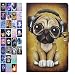 Produktbild ANCASE Tablet Hülle kompatibel für Samsung Galaxy Tab A 10.1 Zoll (2019) T510 T515 Hülle Case Leder Tasche Muster Schutzhülle Flip Cover mit Kartenfach - Shar Pei