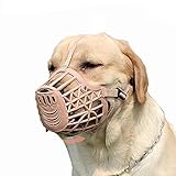 LUCKYPAW Dog Muzzle, Basket Cage Muzzle for Small, Medium, Large Dogs to Stop Barking, Biting and...