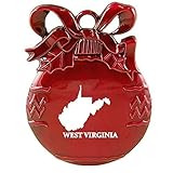 Pewter Christmas Bulb Ornament - West Virginia State Outline - West Virginia State Outline