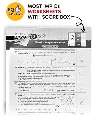 Image of Educart PRAYAS CBSE Class 12 Physics, Chemistry, Mathematics and English Core (Chapterwise Most Important Qs for Board Exam)