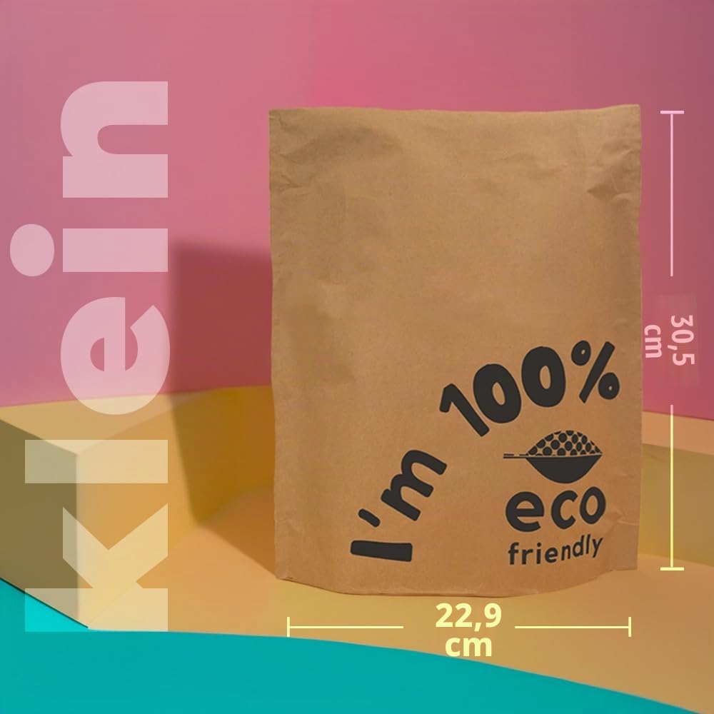 Kraftpapier Versandtaschen 24 x 30 cm, 50 Stück – Robuste Recycelbare Versandbeutel für Pakete, Kleidung & E-Commerce Sendungen – Selbstklebende Plastikfreie Versandtaschen