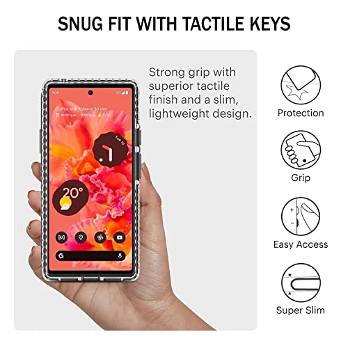 RIGGEAR-Crystal-Hybrid-Transparent-Back-Cover-Case-for-Google-Pixel-6A-TPUPC-Black-Clear-Bumper