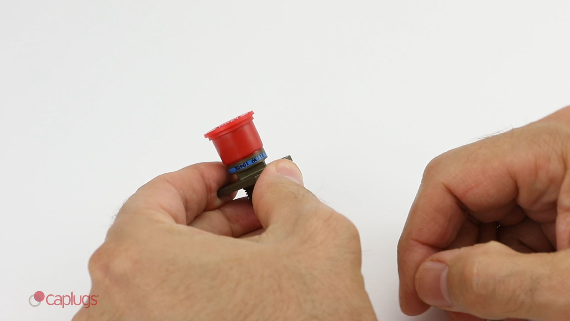 Image of Caplugs EC-36 EC Series - Plastic Cap for Threaded Connectors, 200 Pack, Red LD-PE, Nominal Thread Size 2-1 /4 inch Flanged, Protective Closures, Dirt and Moisture Seals, Finishing, Masking, Easy Removal