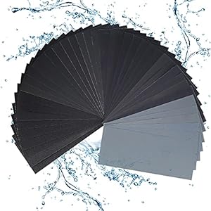 56 Pcs Wet and Dry Sandpaper Assorted, 120 to 3000 Grit Sanding Paper, Emery Abrasive Sanding Paper Sheets for Wood…